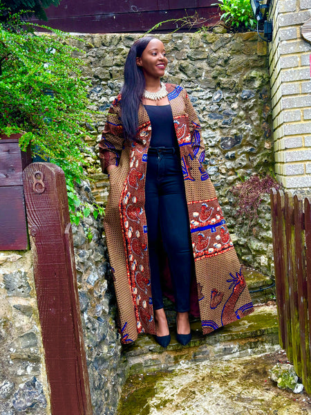 Hamata duster in brown.