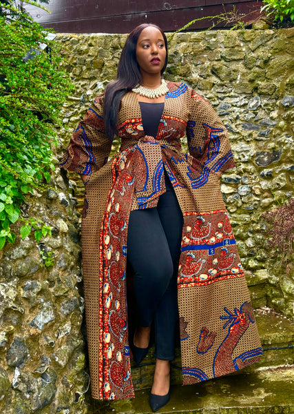 Hamata duster in brown.
