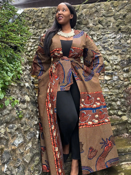 Hamata duster in brown.