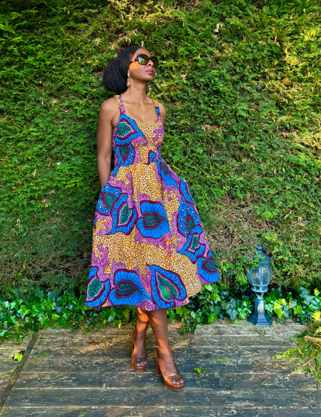 Fuad smocked skinny strap dress