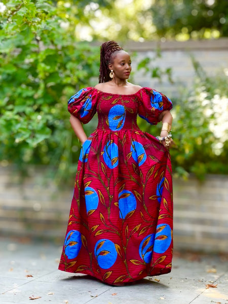 Tamara statement full dress with puff sleeves.