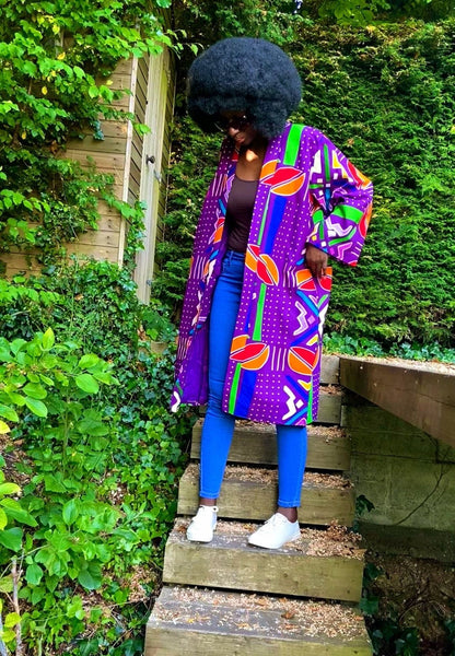 Lariba Kimono - multi-coloured with brown