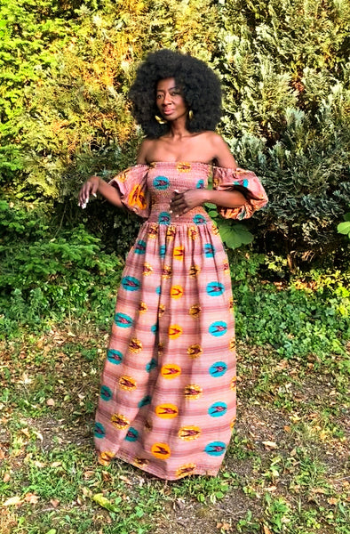 INAYA maxi dress with puff sleeves