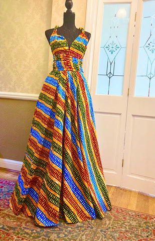 Infinity maxi dress in African print