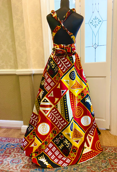 Infinity free size Maxi dress in a geometric print