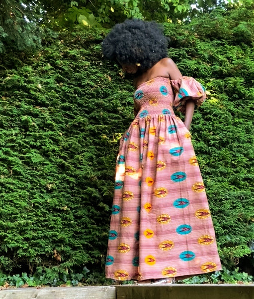 INAYA maxi dress with puff sleeves