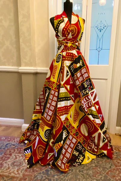 Infinity free size Maxi dress in a geometric print