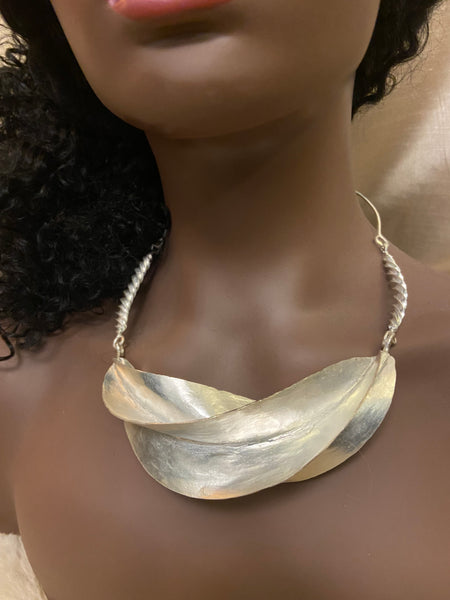 Fulani Brass Silver Necklace