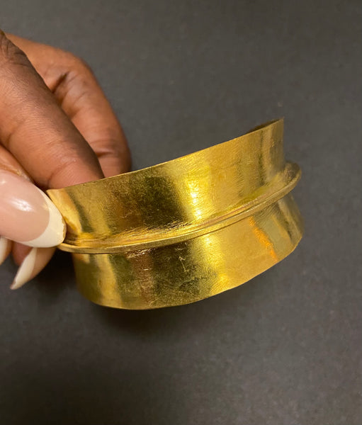 Fulani Brass Gold Cuff Bangle