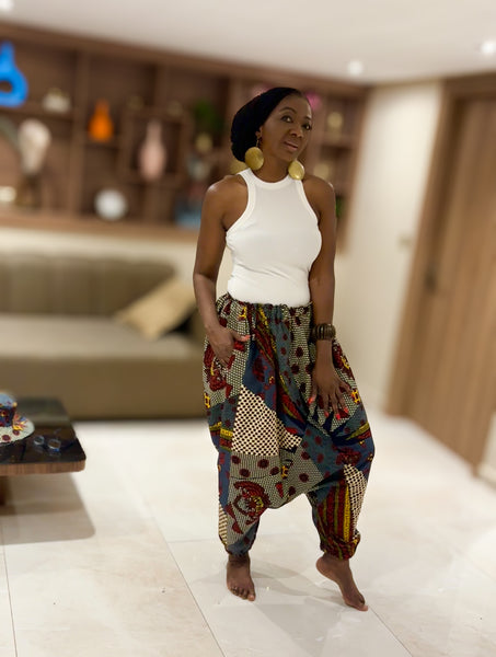 Multi print Harem pants