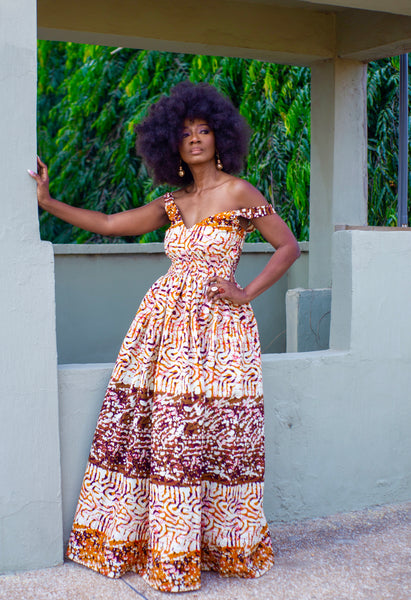 FATU full skirt maxi dress