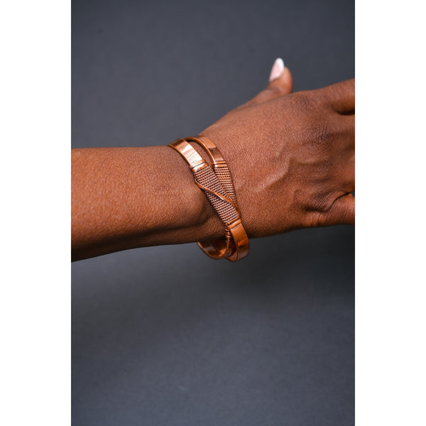 Adjustable copper cuff bracelet