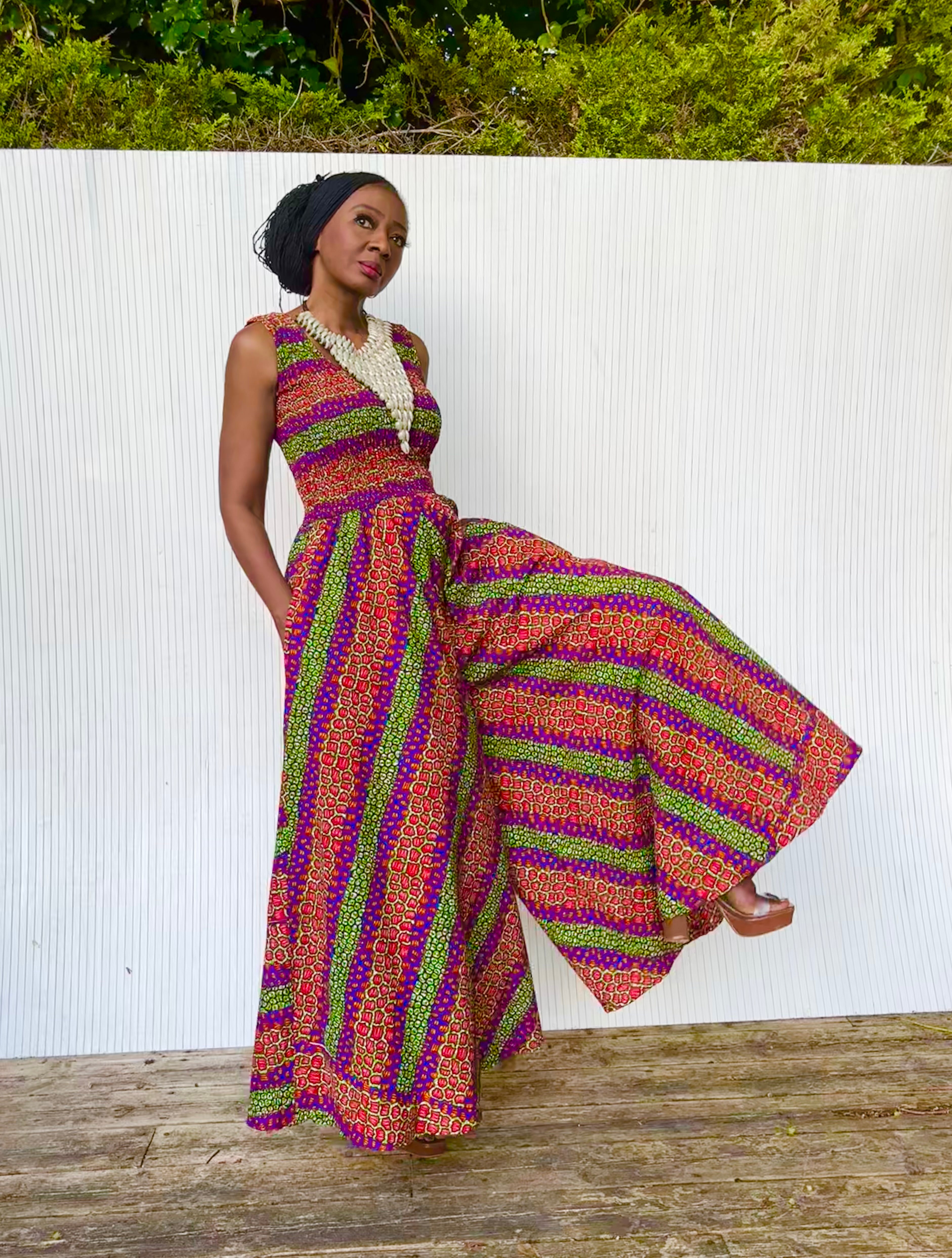 Talata wide leg smocked jumpsuit