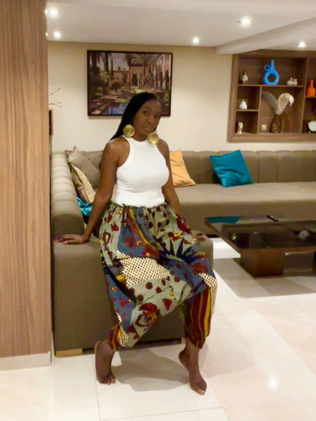 Multi print Harem pants