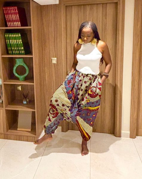 Multi print Harem pants