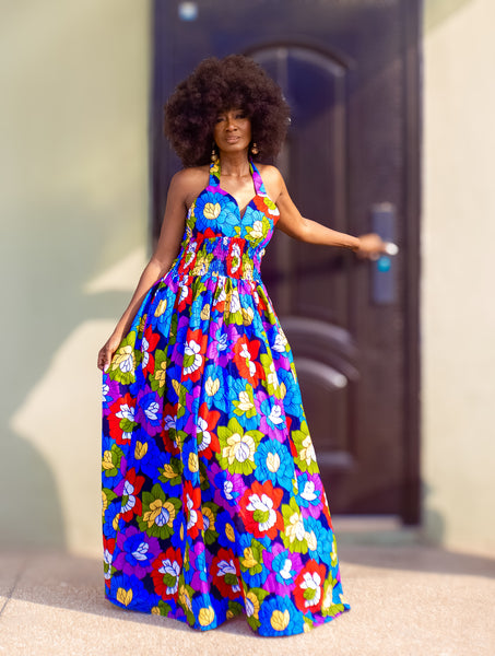 Rahila multi-coloured floral maxi dress.