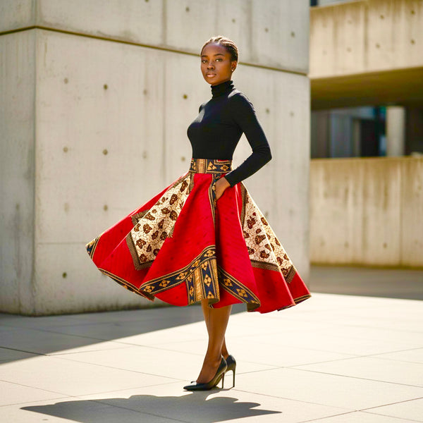 Amara 50’s inspired asymmetrical skirt