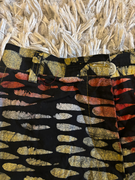 Cargo pants in an abstract hand dyed fabric.