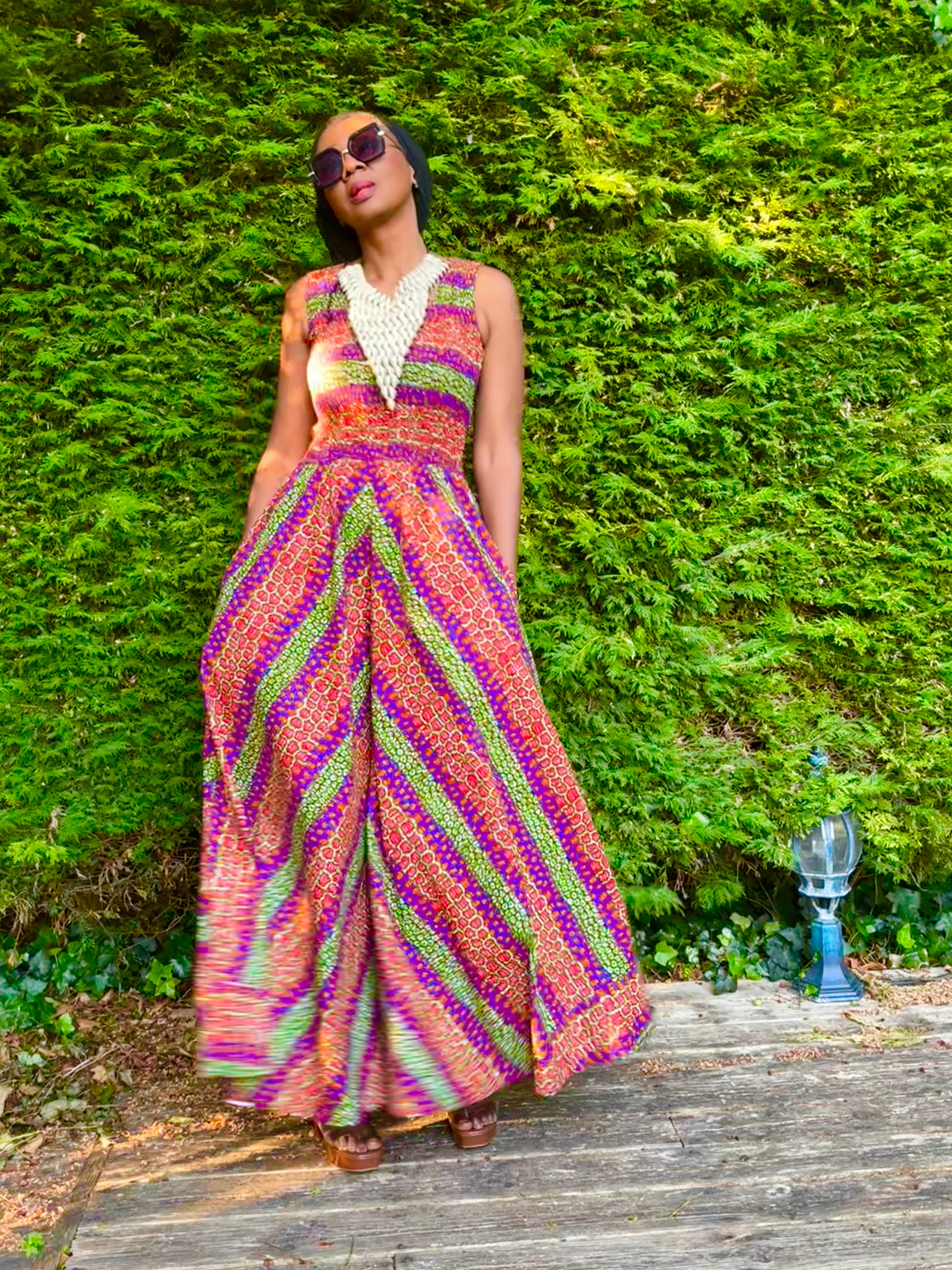 Talata wide leg smocked jumpsuit