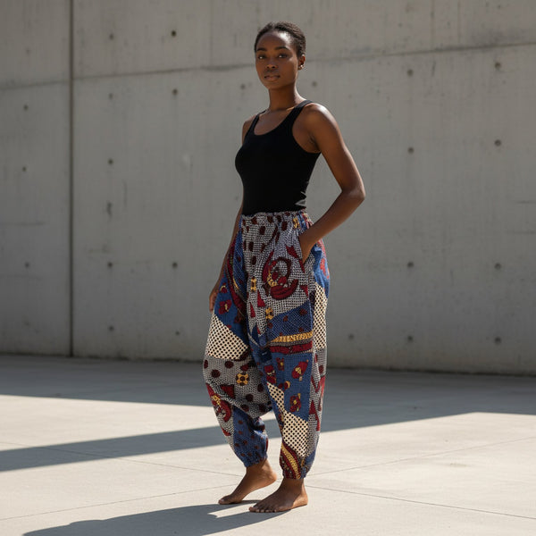 Multi print Harem pants