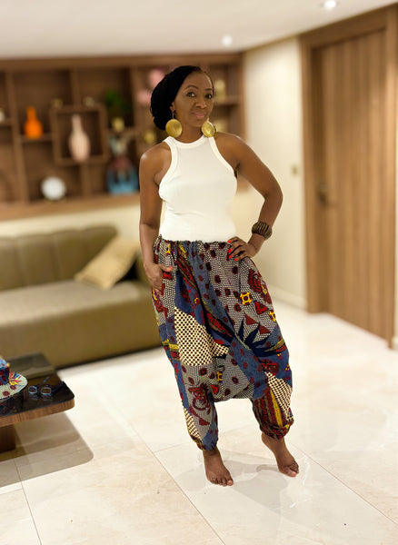 Multi print Harem pants