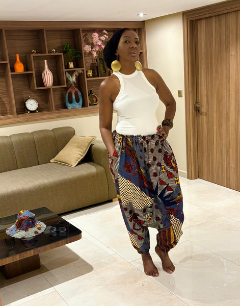 Multi print Harem pants