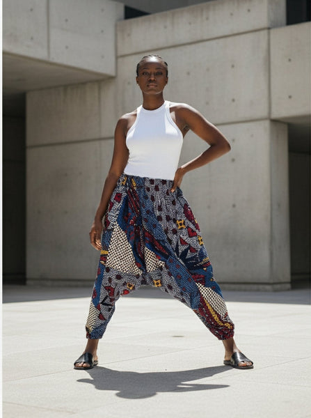 Multi print Harem pants