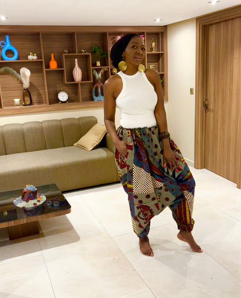 Multi print Harem pants