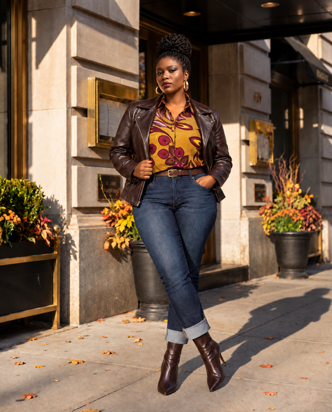 African print tailored retro classic shirt,