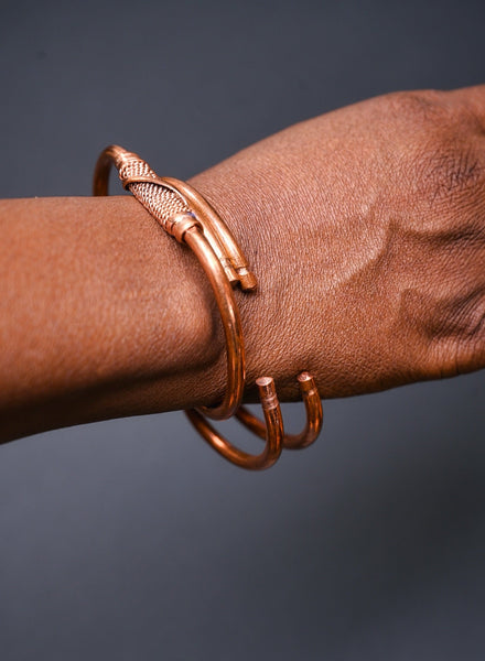 Adjustable copper cuff bracelet