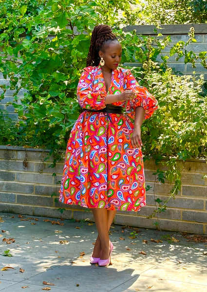 ZAMA coat dress in orange