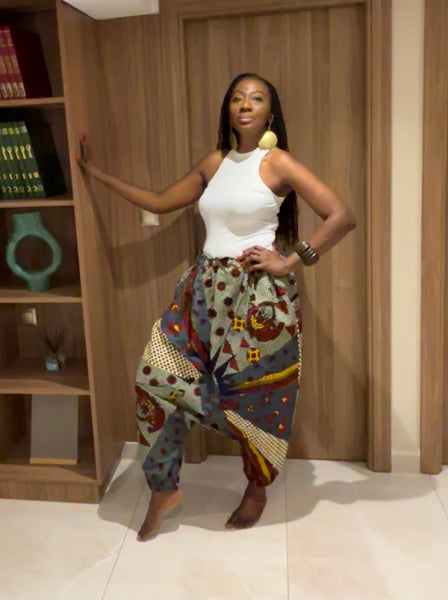 Multi print Harem pants