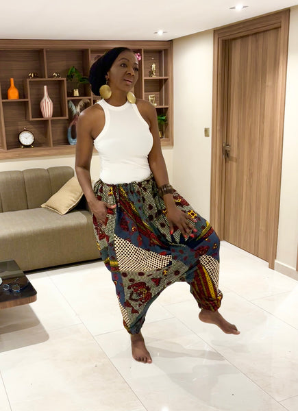Multi print Harem pants