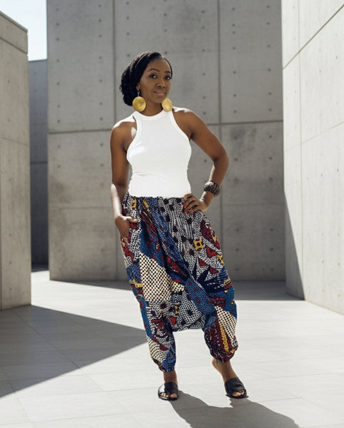 Multi print Harem pants