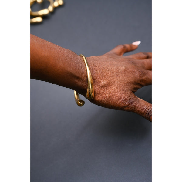 Adjustable minimalist Brass cuff bracelet