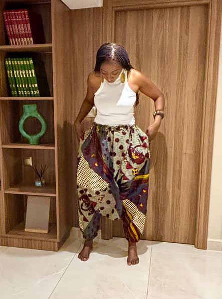 Multi print Harem pants