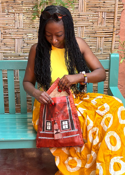 Zaina Bohemian handmade leather bag.