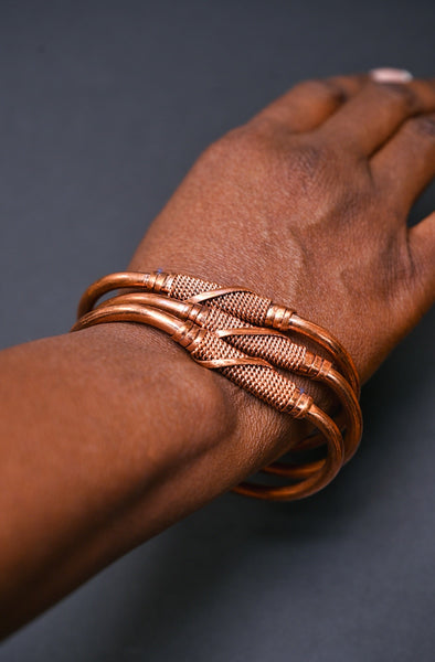 Adjustable copper cuff bracelet
