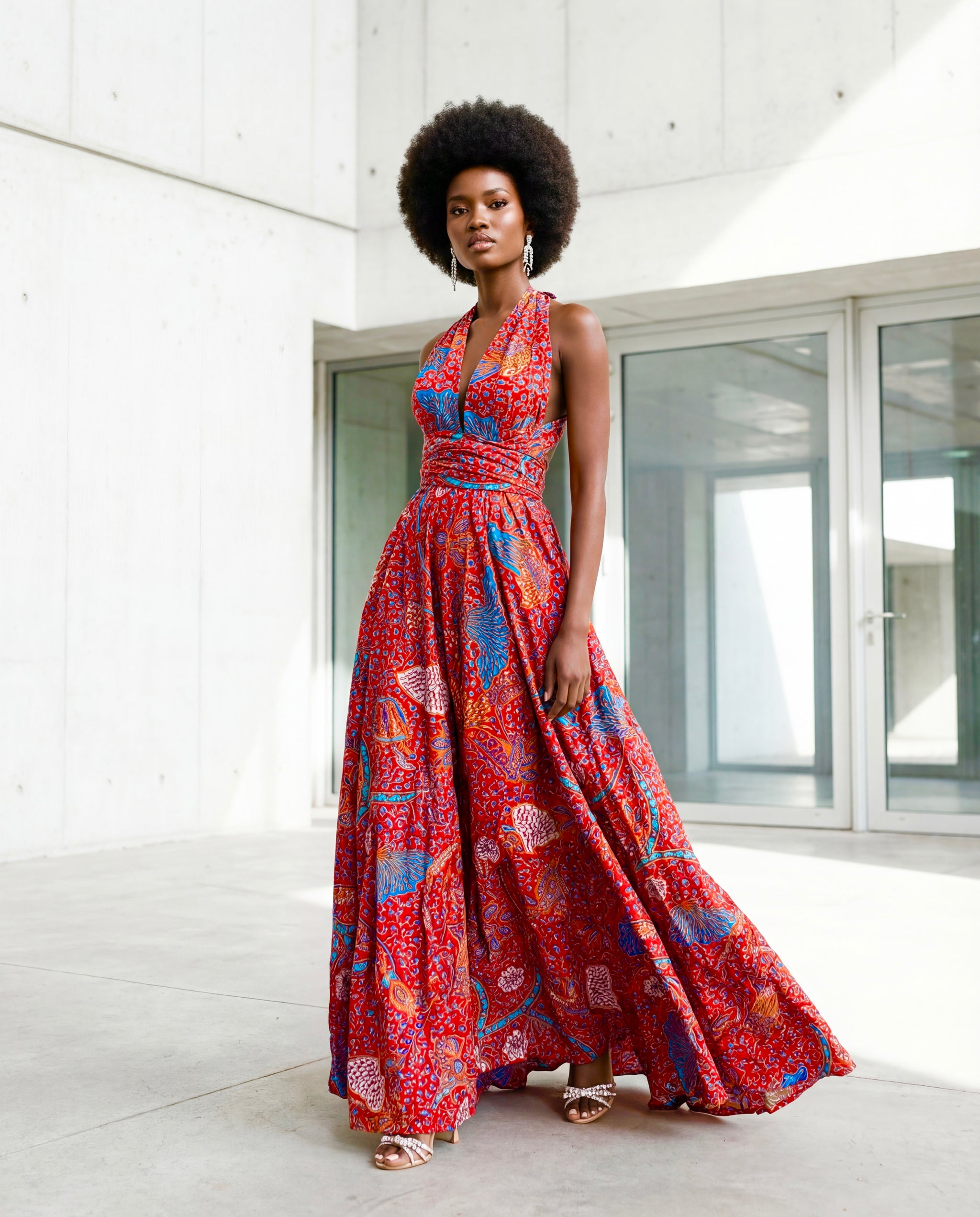 Infinity free size maxi dress in African print. – House of Afrika