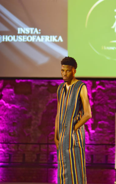 Ladi Hand woven long waist coat.