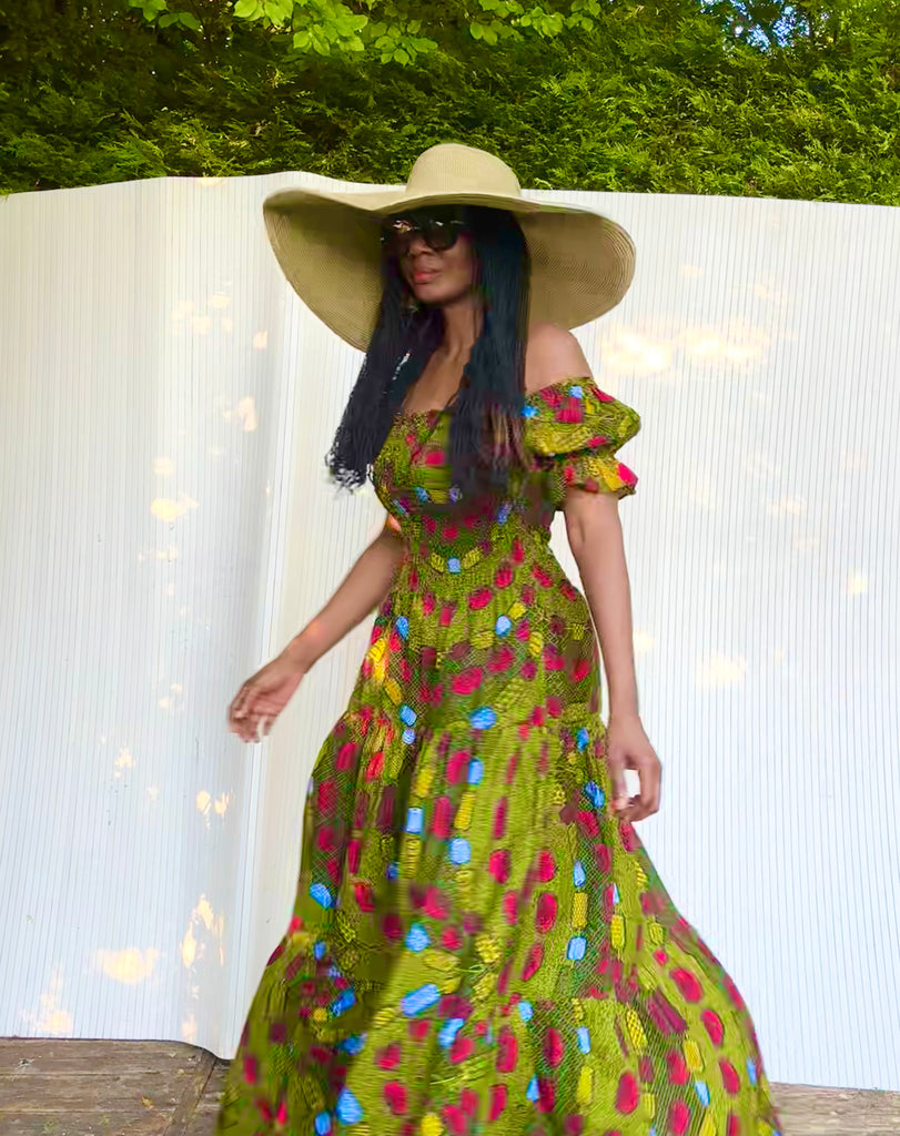 bohemian house dress Boho Floral Maxi Dress V-neck Short Sleeve Summer Dress, Bohemian Vacation Style