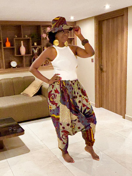 Multi print Harem pants