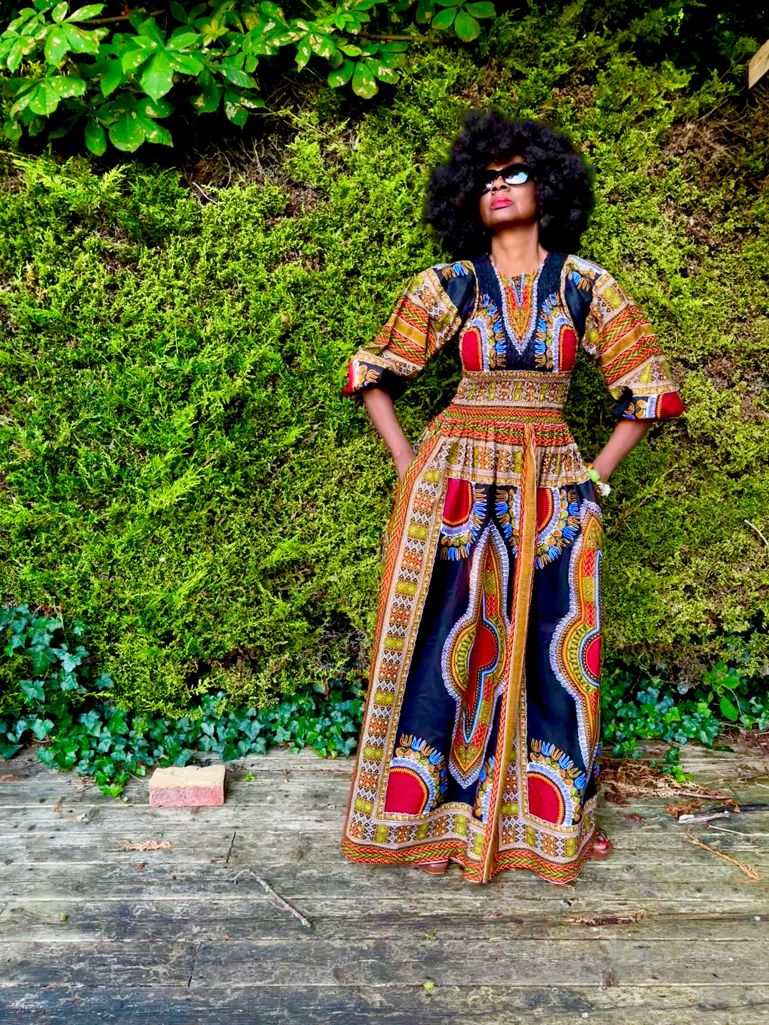 Shatu Aapi SHATU black dashiki maxi dress – House of Afrika