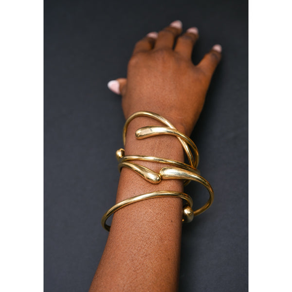 Adjustable minimalist Brass cuff bracelet