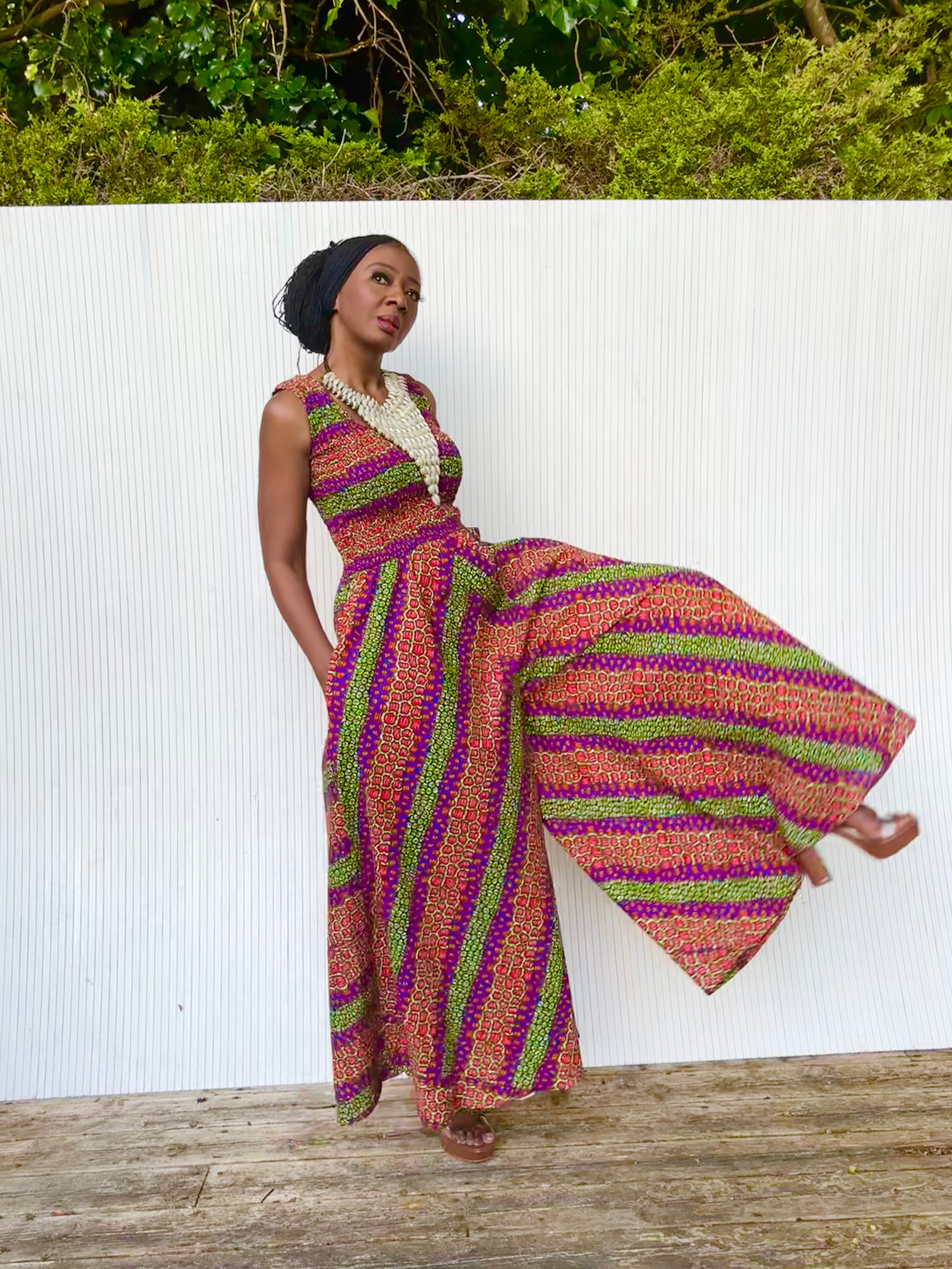 Talata wide leg smocked jumpsuit