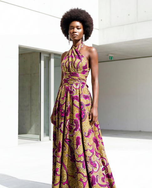 Infinity free size in a bold floral pattern.