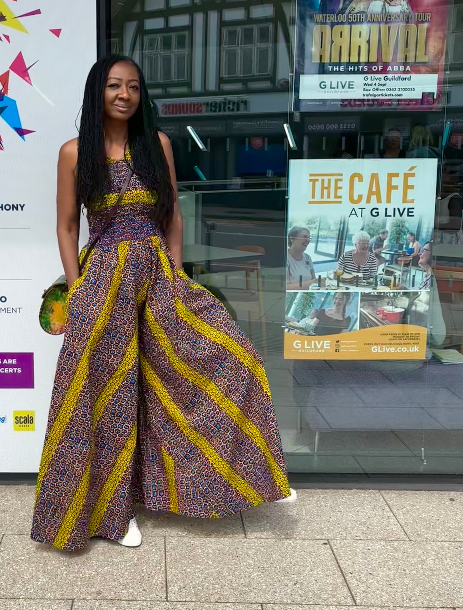 Talata wide leg jumpsuit in a vintage African print.