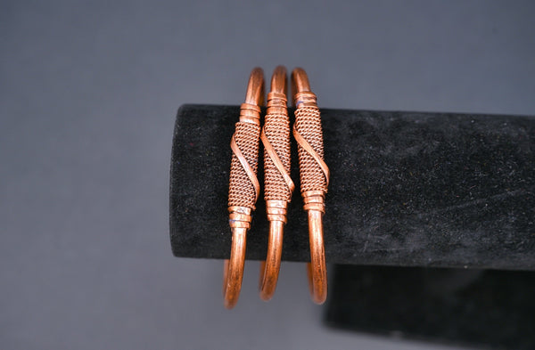 Adjustable copper cuff bracelet