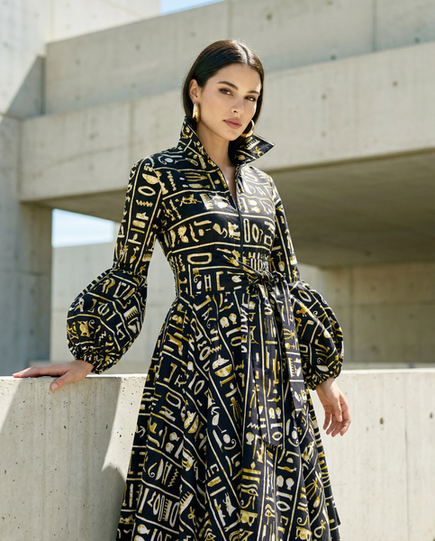 Zanda statement African print dress