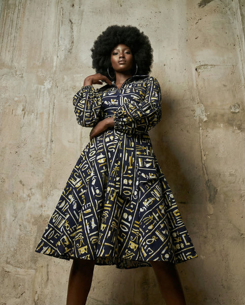 Zanda statement African print dress